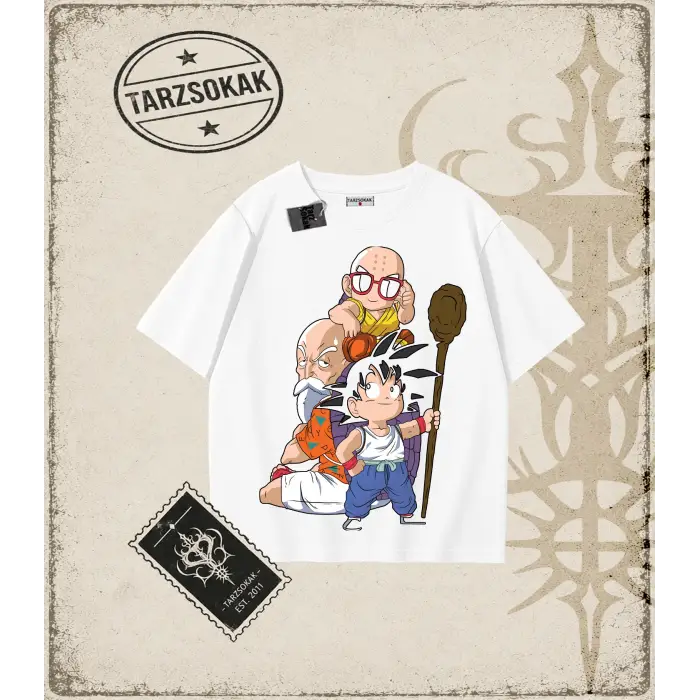 Dragon Ball Anime Baskılı Oversize Unisex Tişört