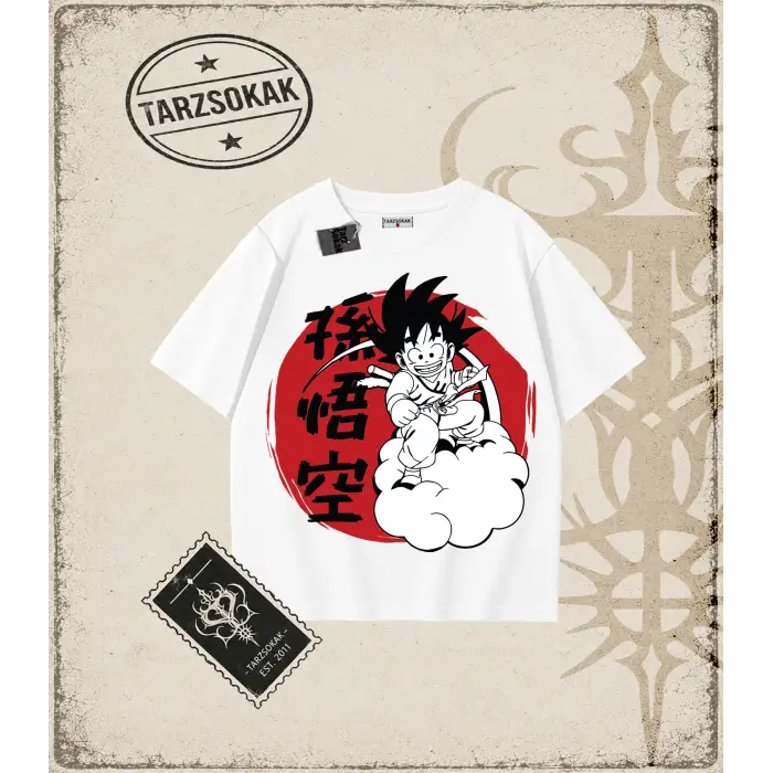 Dragon Ball Anime Baskılı Oversize Unisex Tişört