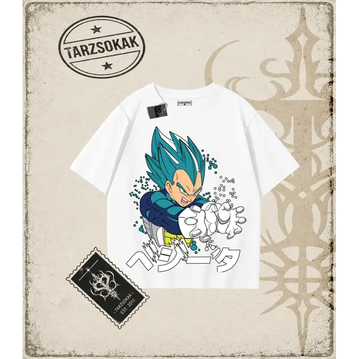 Dragon Ball Anime Baskılı Oversize Unisex Tişört