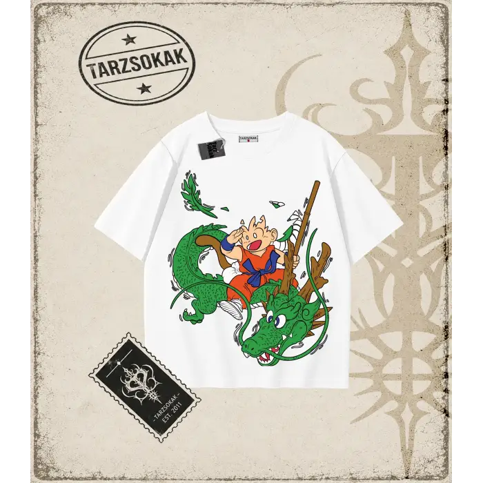 Dragon Ball Anime Baskılı Oversize Unisex Tişört