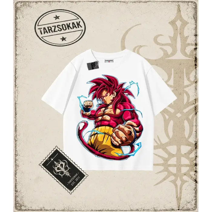 Dragon Ball Anime Baskılı Oversize Unisex Tişört