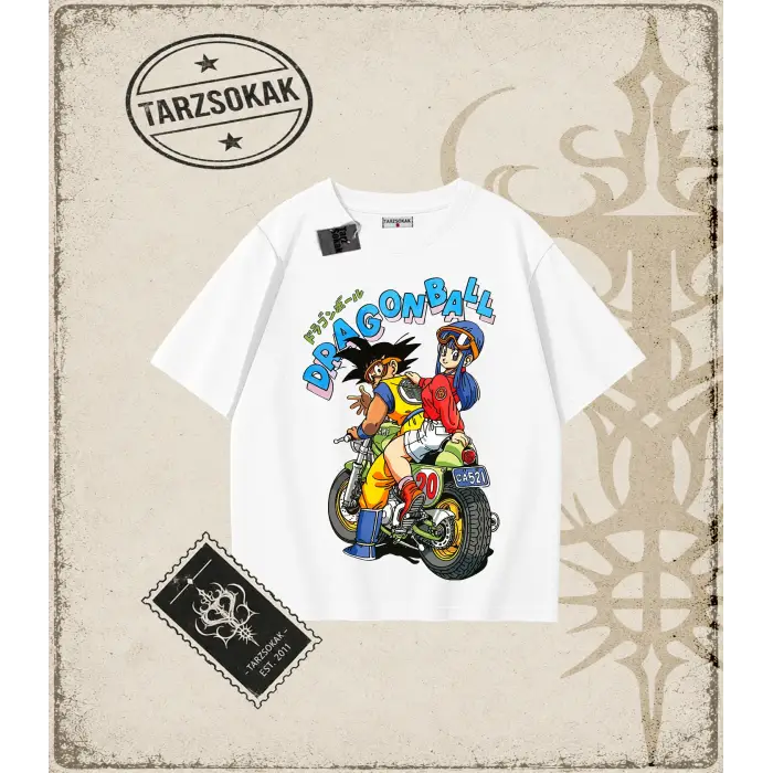 Dragon Ball Anime Baskılı Oversize Unisex Tişört