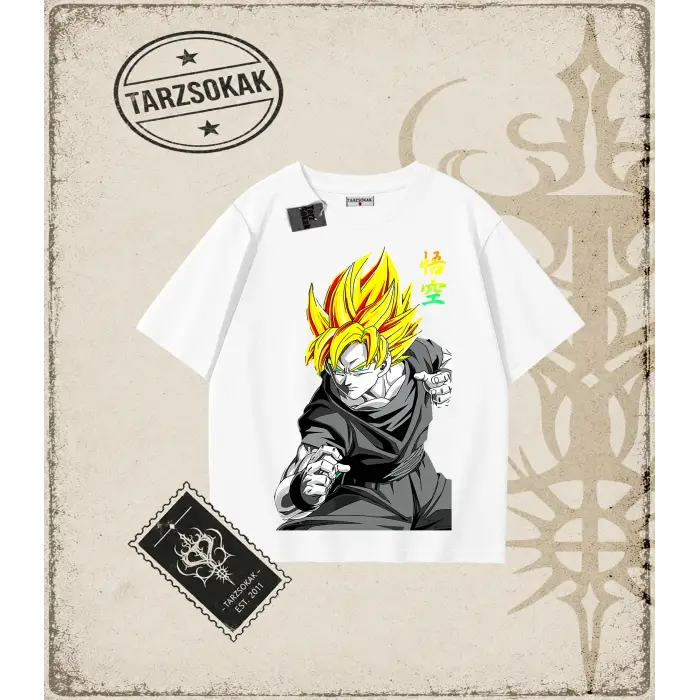 Dragon Ball Anime Baskılı Oversize Unisex Tişört