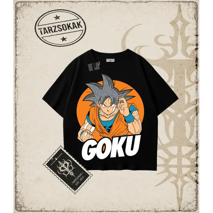 Dragon Ball Anime Baskılı Oversize Unisex Tişört