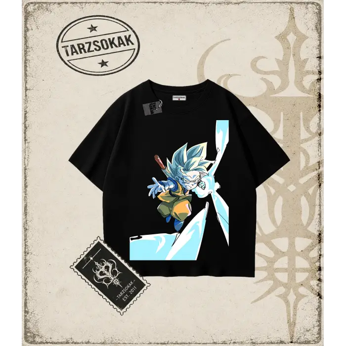 Dragon Ball Anime Baskılı Oversize Unisex Tişört