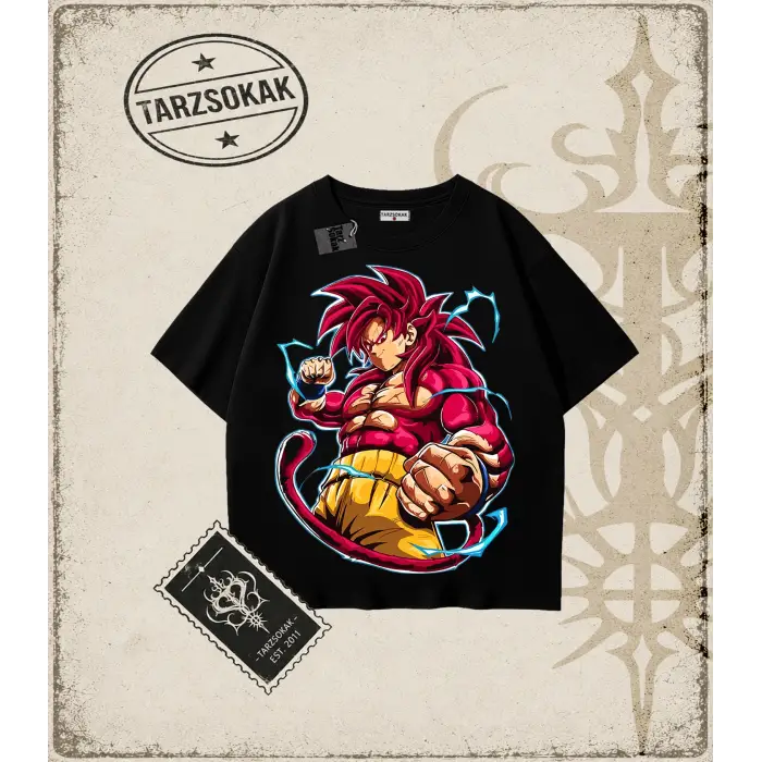 Dragon Ball Anime Baskılı Oversize Unisex Tişört