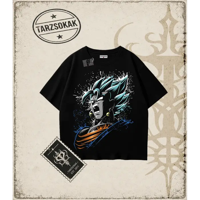 Dragon Ball Anime Baskılı Oversize Unisex Tişört