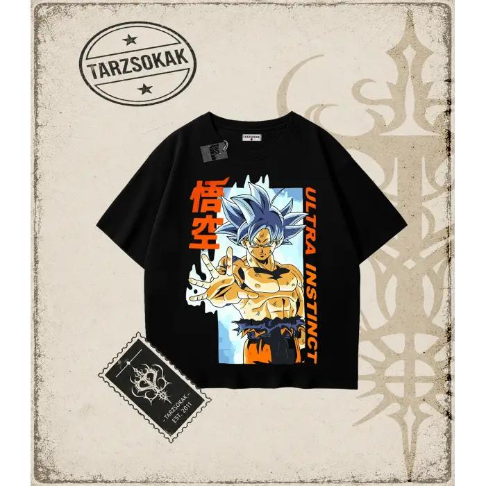 Dragon Ball Anime Baskılı Oversize Unisex Tişört