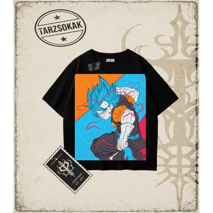 Dragon Ball Anime Baskılı Oversize Unisex Tişört