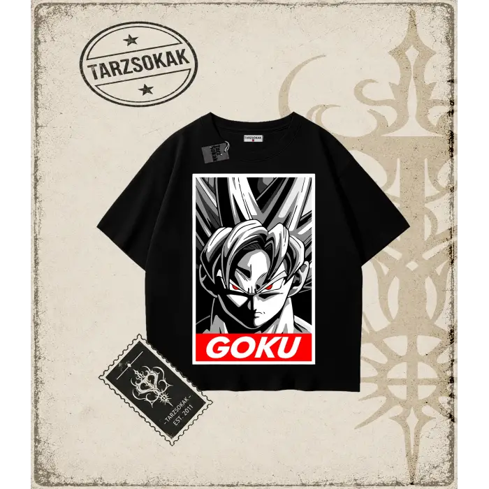 Dragon Ball Anime Baskılı Oversize Unisex Tişört