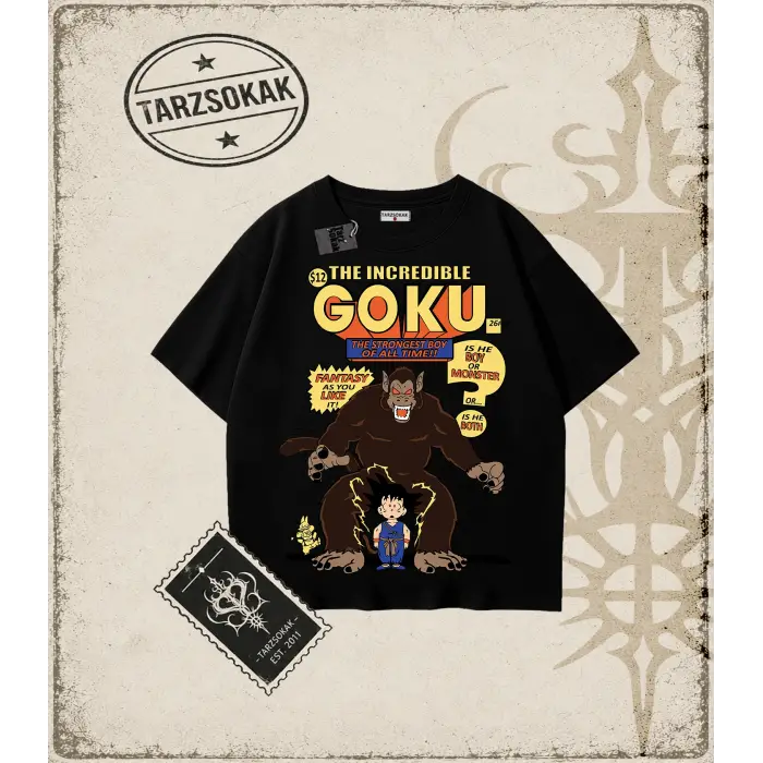 Dragon Ball Anime Baskılı Oversize Unisex Tişört