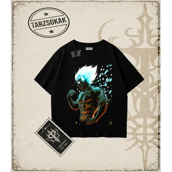 Dragon Ball Anime Baskılı Oversize Unisex Tişört