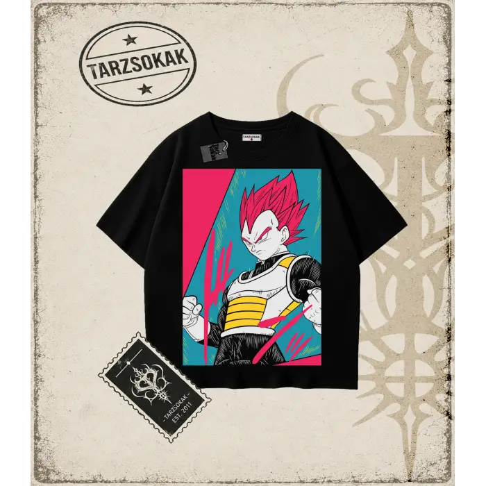 Dragon Ball Anime Baskılı Oversize Unisex Tişört
