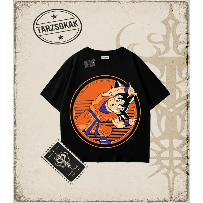 Dragon Ball Anime Baskılı Oversize Unisex Tişört