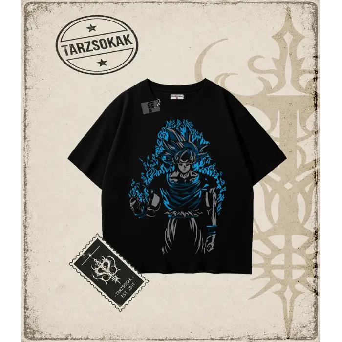 Dragon Ball Anime Baskılı Oversize Unisex Tişört