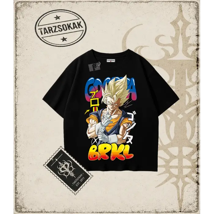 Dragon Ball Anime Baskılı Oversize Unisex Tişört