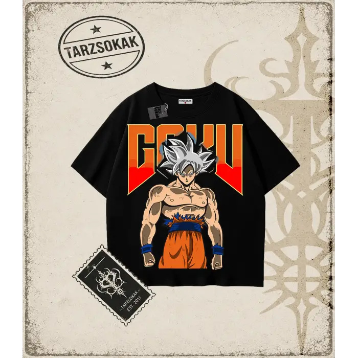 Dragon Ball Anime Baskılı Oversize Unisex Tişört