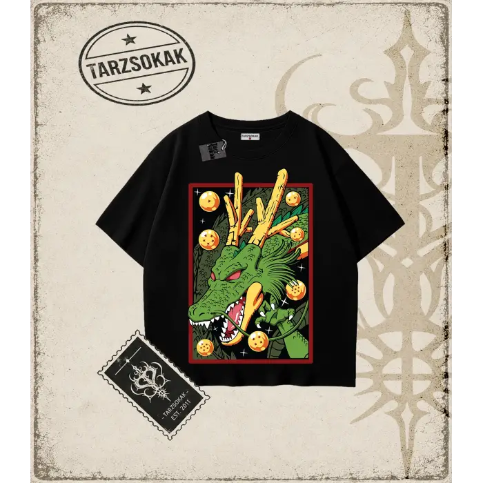 Dragon Ball Anime Baskılı Oversize Unisex Tişört