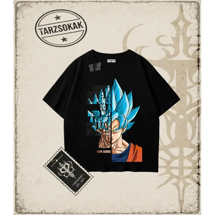 Dragon Ball Anime Baskılı Oversize Unisex Tişört