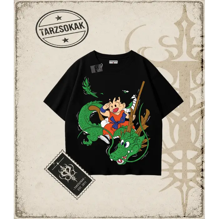 Dragon Ball Anime Baskılı Oversize Unisex Tişört