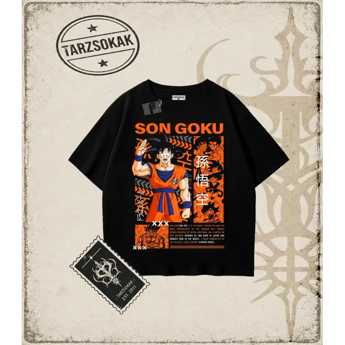 Dragon Ball Anime Baskılı Oversize Unisex Tişört