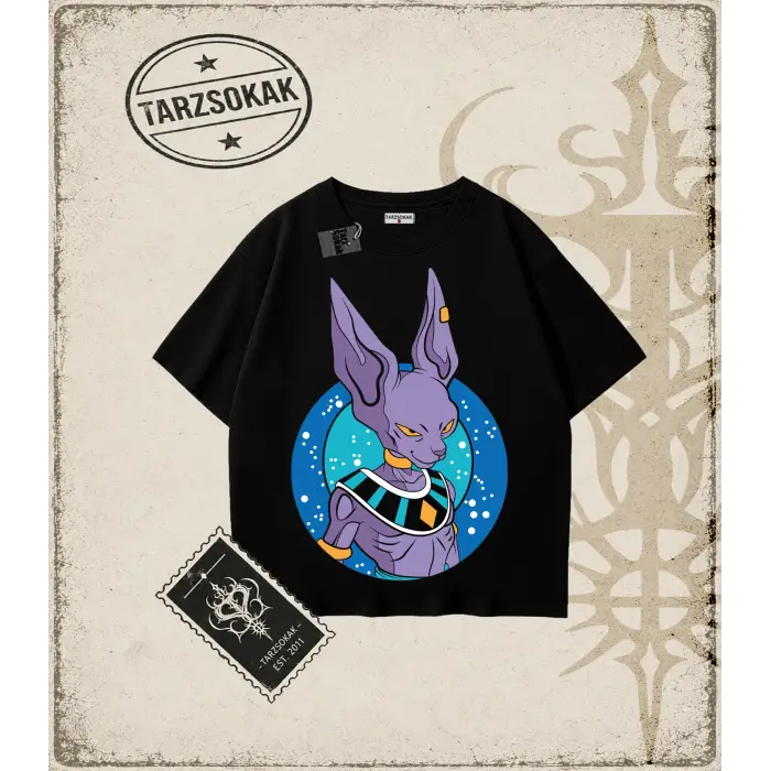 Dragon Ball Anime Baskılı Oversize Unisex Tişört