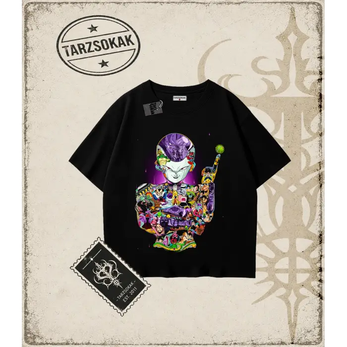 Dragon Ball Anime Baskılı Oversize Unisex Tişört