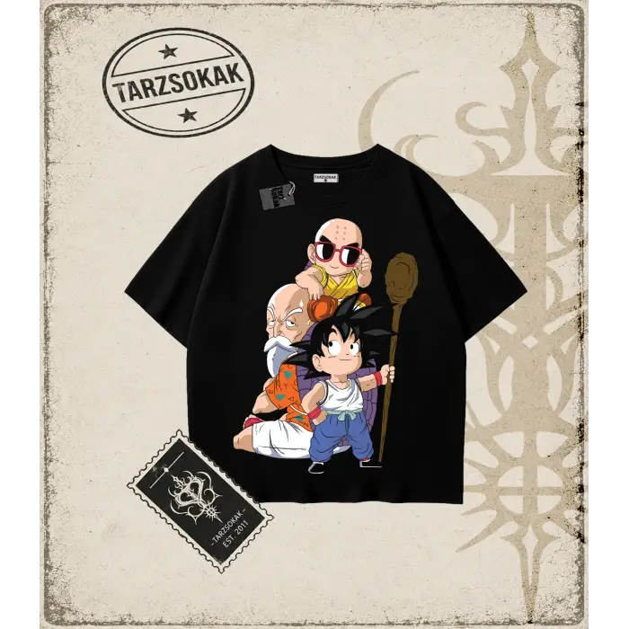 Dragon Ball Anime Baskılı Oversize Unisex Tişört