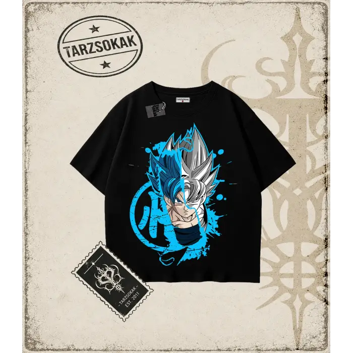 Dragon Ball Anime Baskılı Oversize Unisex Tişört