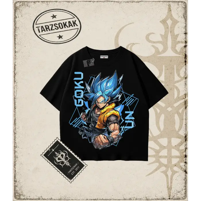 Dragon Ball Anime Baskılı Oversize Unisex Tişört