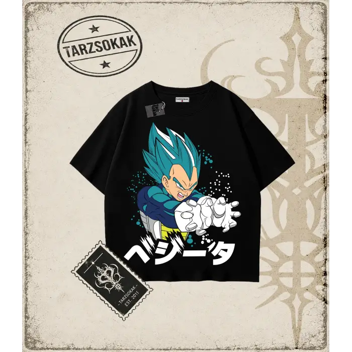 Dragon Ball Anime Baskılı Oversize Unisex Tişört