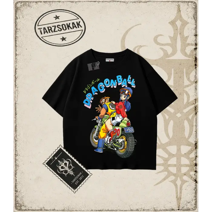 Dragon Ball Anime Baskılı Oversize Unisex Tişört