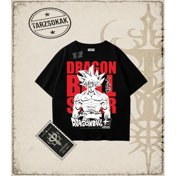 Dragon Ball Anime Baskılı Oversize Unisex Tişört