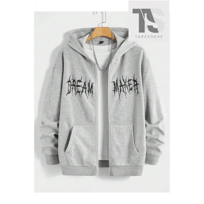 Dream Maker Yazı Sweatshirt Fermuarlı Hırka