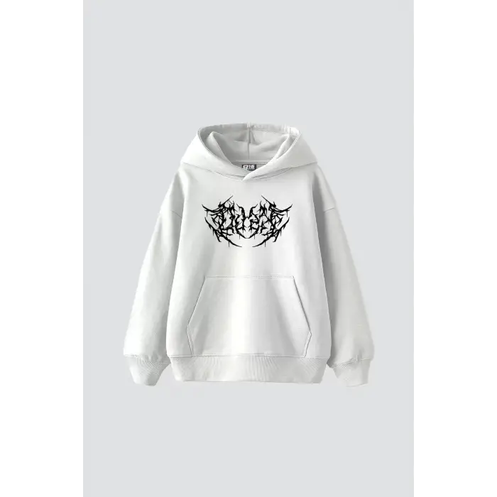 Dusk Baskılı Oversize Unisex Beyaz