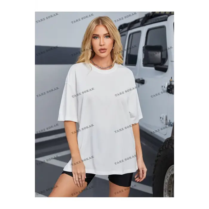 DÜZ  4 BASKISIZ Baskılı Oversize Kalıp Unisex T-shirt
