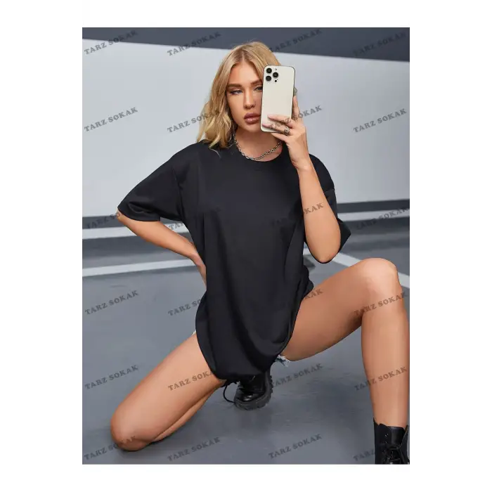 DÜZ  4 BASKISIZ Baskılı Oversize Kalıp Unisex T-shirt