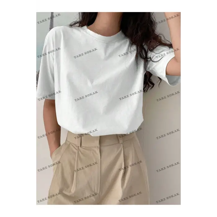 DÜZ  7 BASKISIZ Baskılı Oversize Kalıp Unisex T-shirt