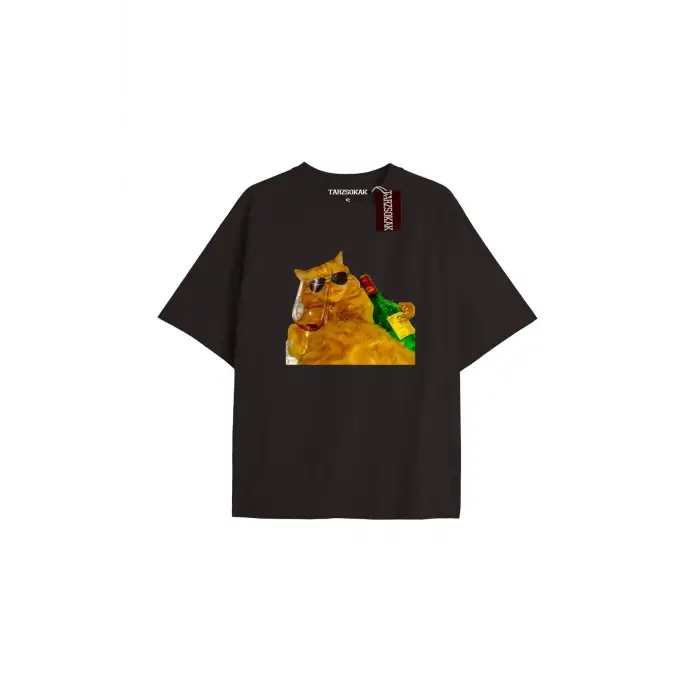 Energetic Baskılı Oversize Kalıp Unisex T-shirt
