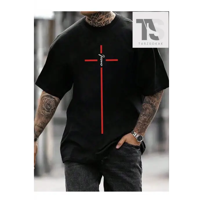 Erkek Emoji Baskılı T-Shirt