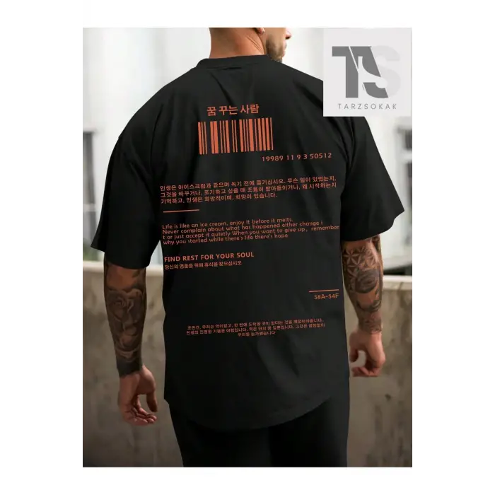 Erkek Slogan Baskılı T-Shirt