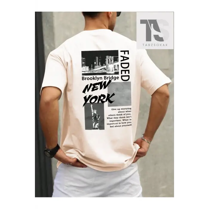 Erkek Sloganlı Grafik Tişört