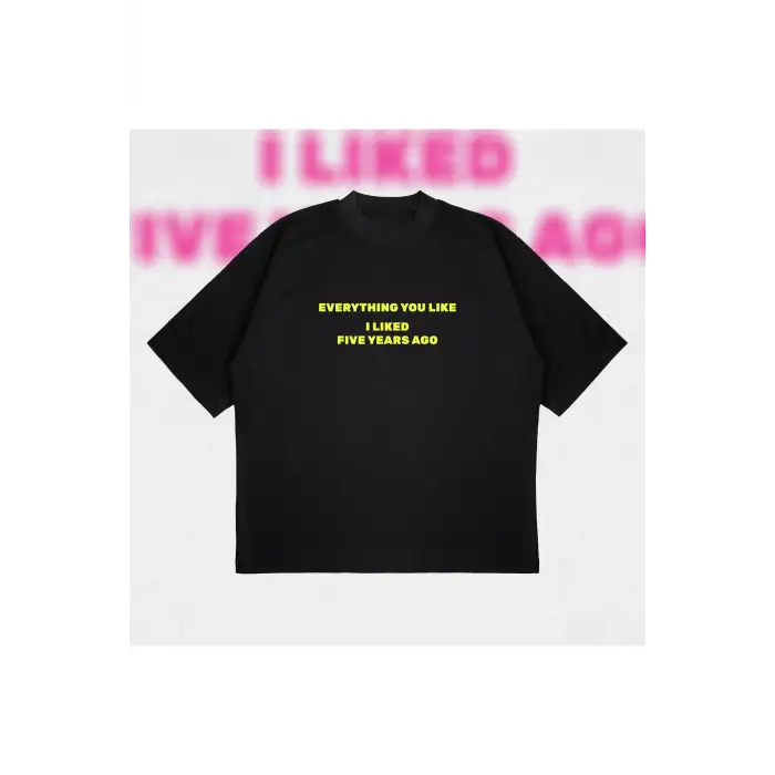 Everything You Like Oversize Unisex Pamuklu Nefes Alan Kalın Kumaşlı