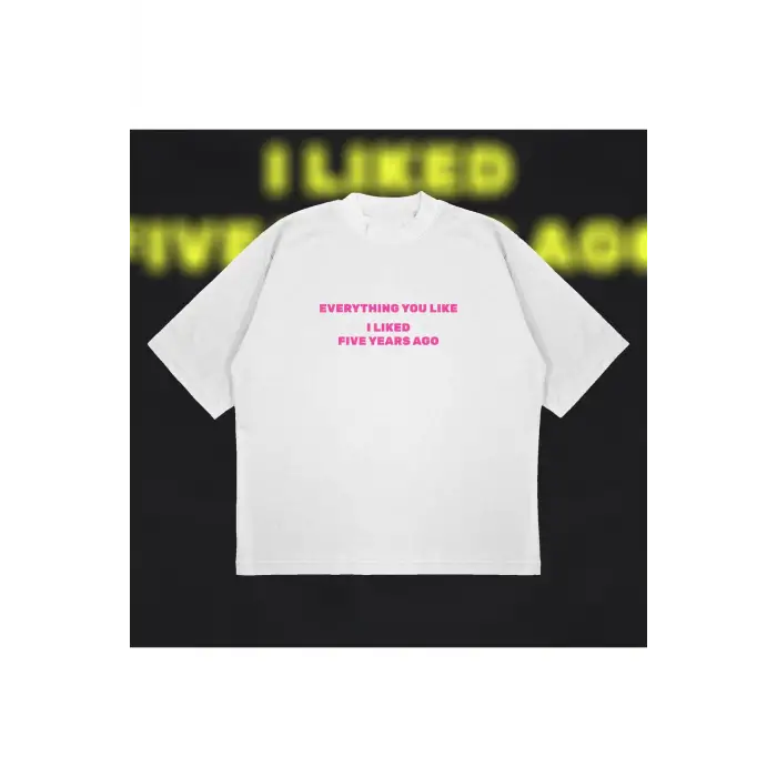 Everything You Like Oversize Unisex Pamuklu Nefes Alan Kalın Kumaşlı