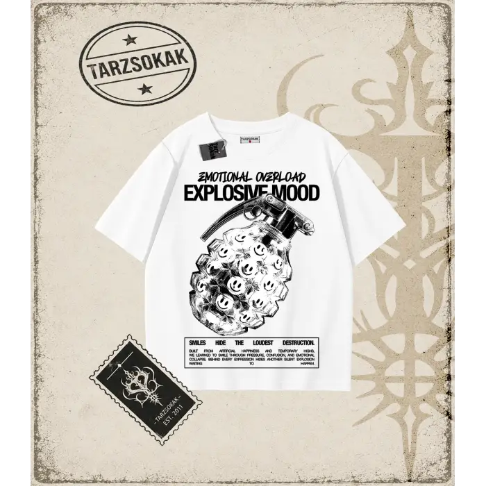 EXPLOTION MOOD Oversize Unisex Tişört