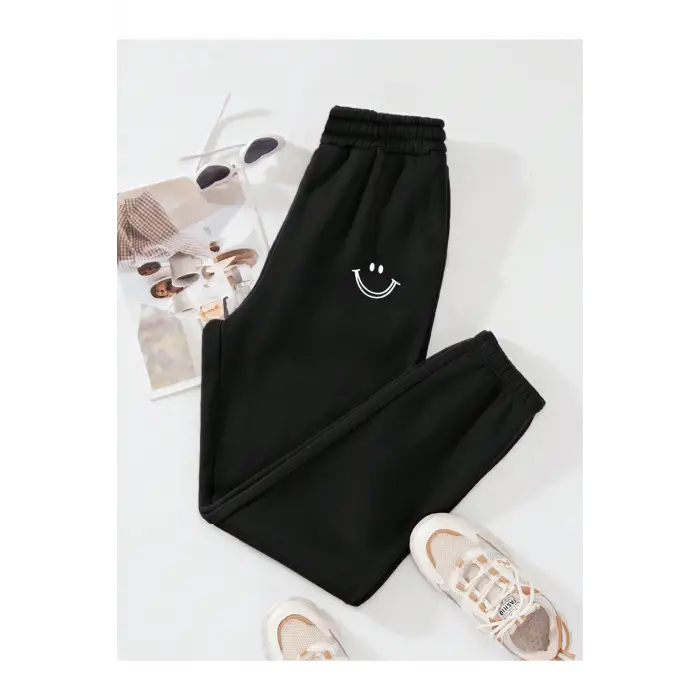 Expression Print Elastic Waist Thermal Lined 4 Mevsim Eşofman