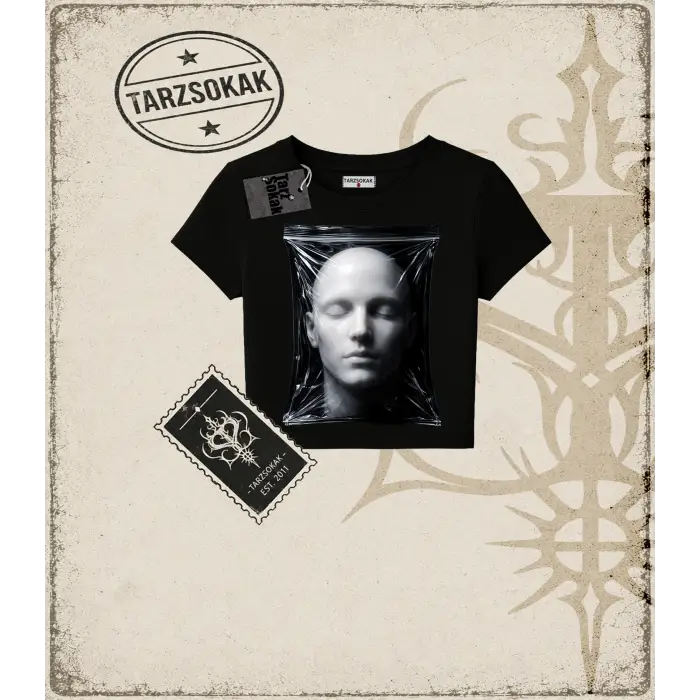 FACE HALFTONE Kadın Baby Tee