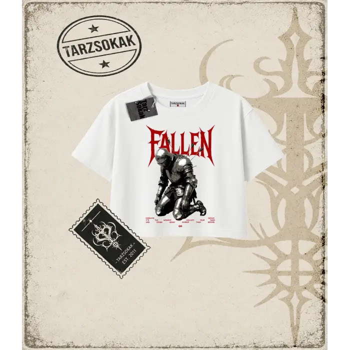 FALLEN Kadın Crop Tişört
