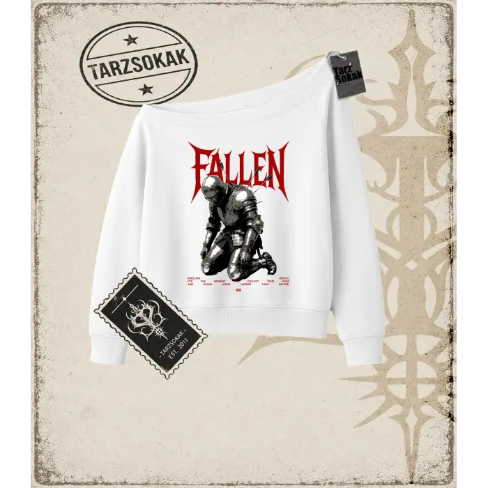 FALLEN Kadın Kayık Yaka Sweatshirt