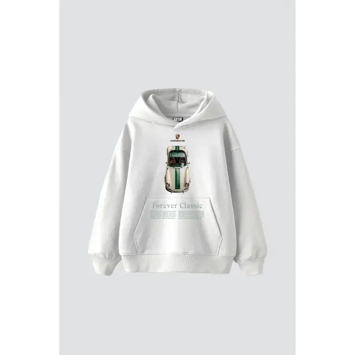 Forever Classic Baskılı Oversize Unisex Beyaz